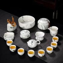 Ink style ceramic tea set cover bowl teapot tea cup tea leakage fair cup kung fu tea set office tea