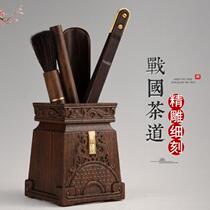 Black sandalwood tea ceremony six gentlemen set kung fu tea set accessories 6 gentlemen tea spoon tea clip tea knife pot maintenance pen