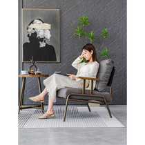 Light luxury modern wrought iron reception sofa chair store front reception lounge area business office negotiation room coffee table combination