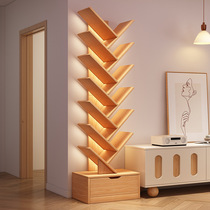 CD disc rack simple tree-shaped small bookshelf floor-standing storage rack home bookcase living room storage rack multi-layer creative
