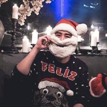 Christmas hat Santa Claus beard Christmas child adult child knitted hat Baotou thickened warm pullover hat winter