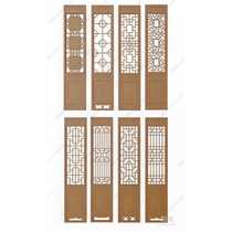 Antique doors and windows Chinese style solid wood lattice background wall partition entrance wooden lattice screen can be customized