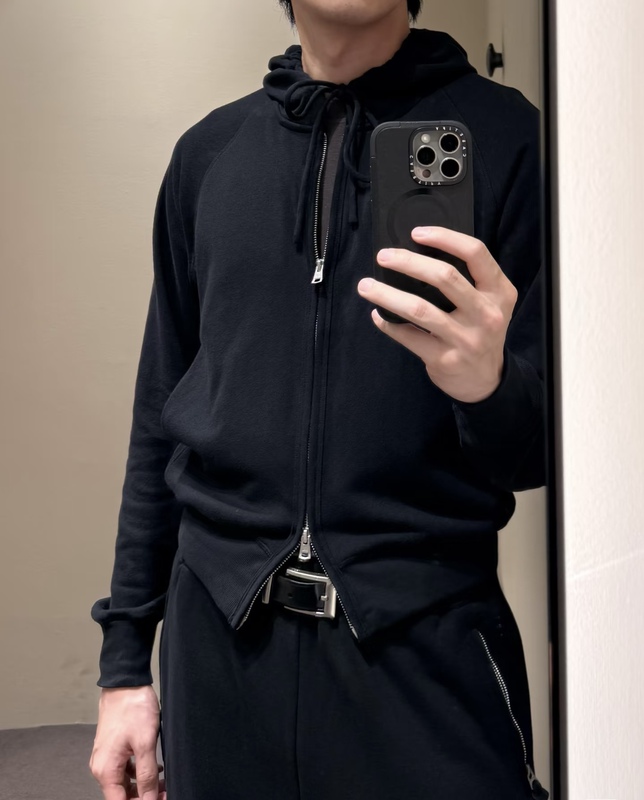 Independent, Lightweight, Textured Short Hooded Zip-Up Sweatshirt, Ty Fabric Independent, Lightweight, Textured Short Hooded Zip-Up Sweatshirt, Ty Fabric