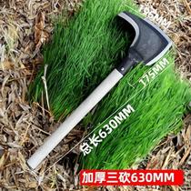 New imported wasteland reclamation double-chopping sickle outdoor fishing and agricultural lawn mowing fast sickle multi-functional small hatchet to open the road