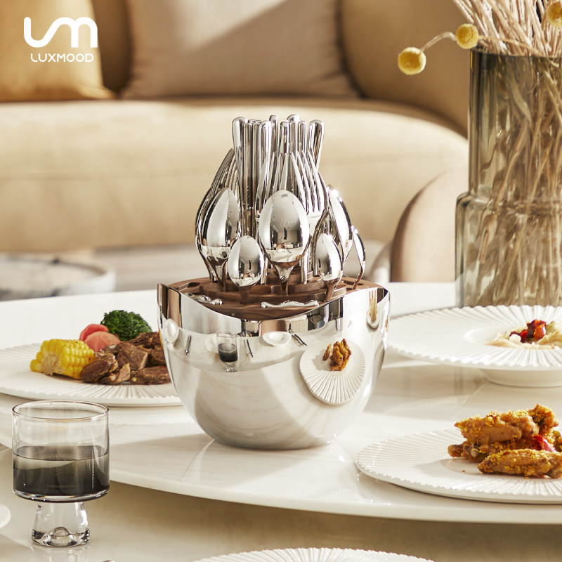 LUXMOOD home furniture легкие роскошные высококачественные ножи и вилки, китайская и западная посуда, ложки, бытовой набор magic egg из нержавеющей стали Изображение 1
