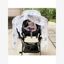 Baby baby going out windproof hijab scarf going out silk scarf spring and summer transparent windproof head covering sun protection sand scarf car