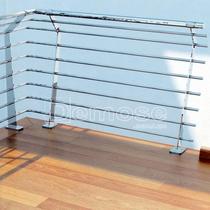 Made in Foshan outdoor villa terrace brushed hollow tube railings stainless steel handrails brushed column rails