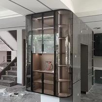 Customized light luxury minimalist special-shaped arc glass door aluminum alloy frame glass cabinet door wine cabinet wardrobe display cabinet door