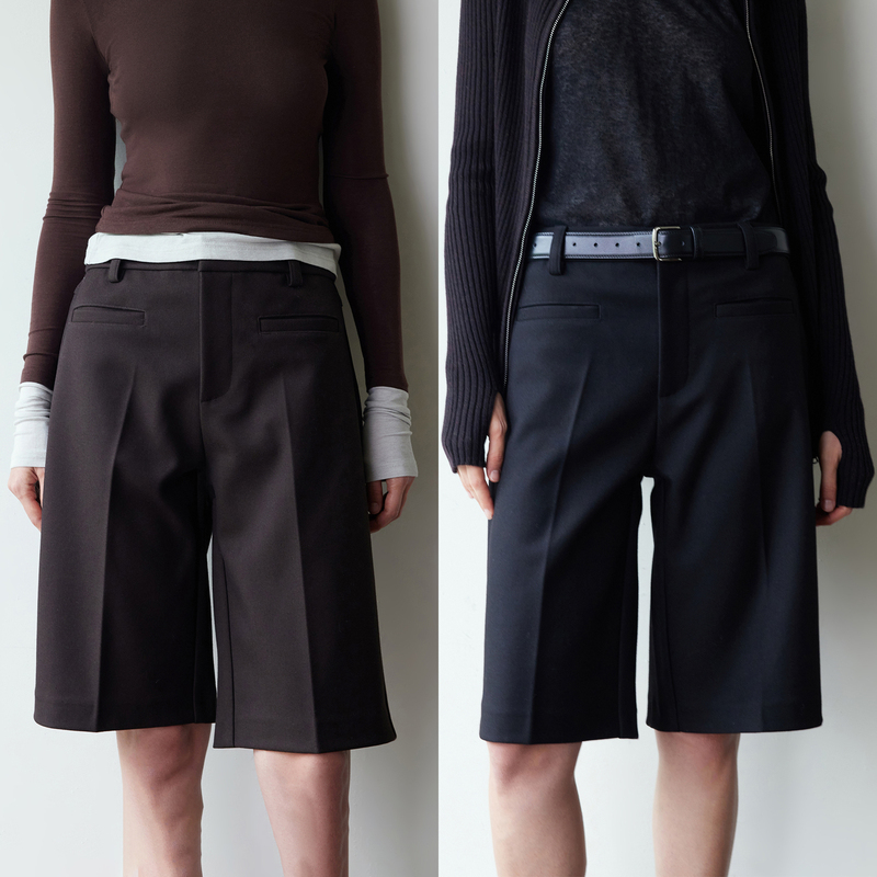 Pre Preworks Luxury Texture Wan Can Pants Type Autumn and Winter Thick Texture Straight Five-Point Suit Shorts
