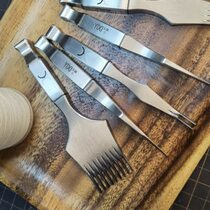 Yixi method chop Liuling chopper hand-made leather punching tool fine leather polishing multiple specifications recommended by the master