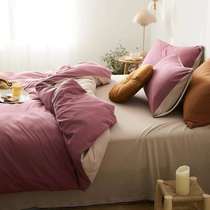 Super soft Class A pure cotton knitted Tianzhu cotton dormitory cotton sheets fitted sheets quilt covers bedding four-piece set direct sales 3