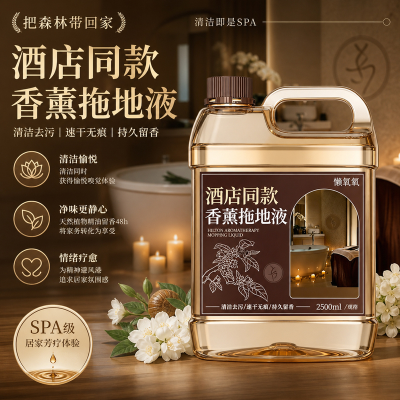 Floor Cleaner, Special for Mopping, Long-Lasting Fragrance Cleaning Liquid, Powerful Decontamination, Descaling, Polishing, Sterilization, Tile Watermark Removal