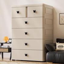 Thickened drawer-type storage cabinet baby wardrobe household multi-layer five-drawer cabinet baby and child storage storage box