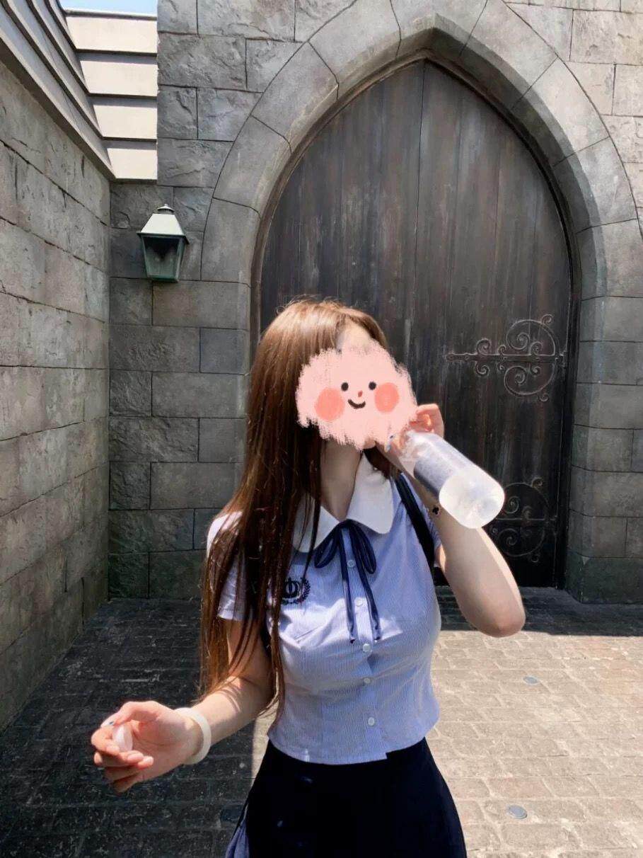 jk制服加工定制 蓝色学院风衬衫百褶裙套装女高级感jk上衣短裙两件套夏季2024新款