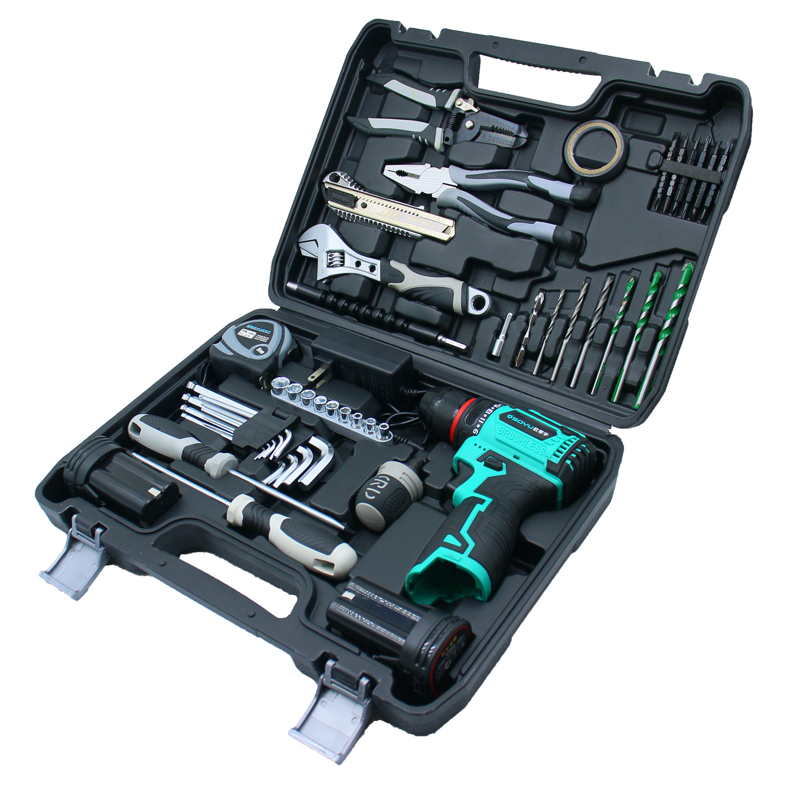 Small Brushless Electric Drill Household Tool Box Set Hand Drill Car-Mounted Electrician Hardware Tools Electric Screwdriver