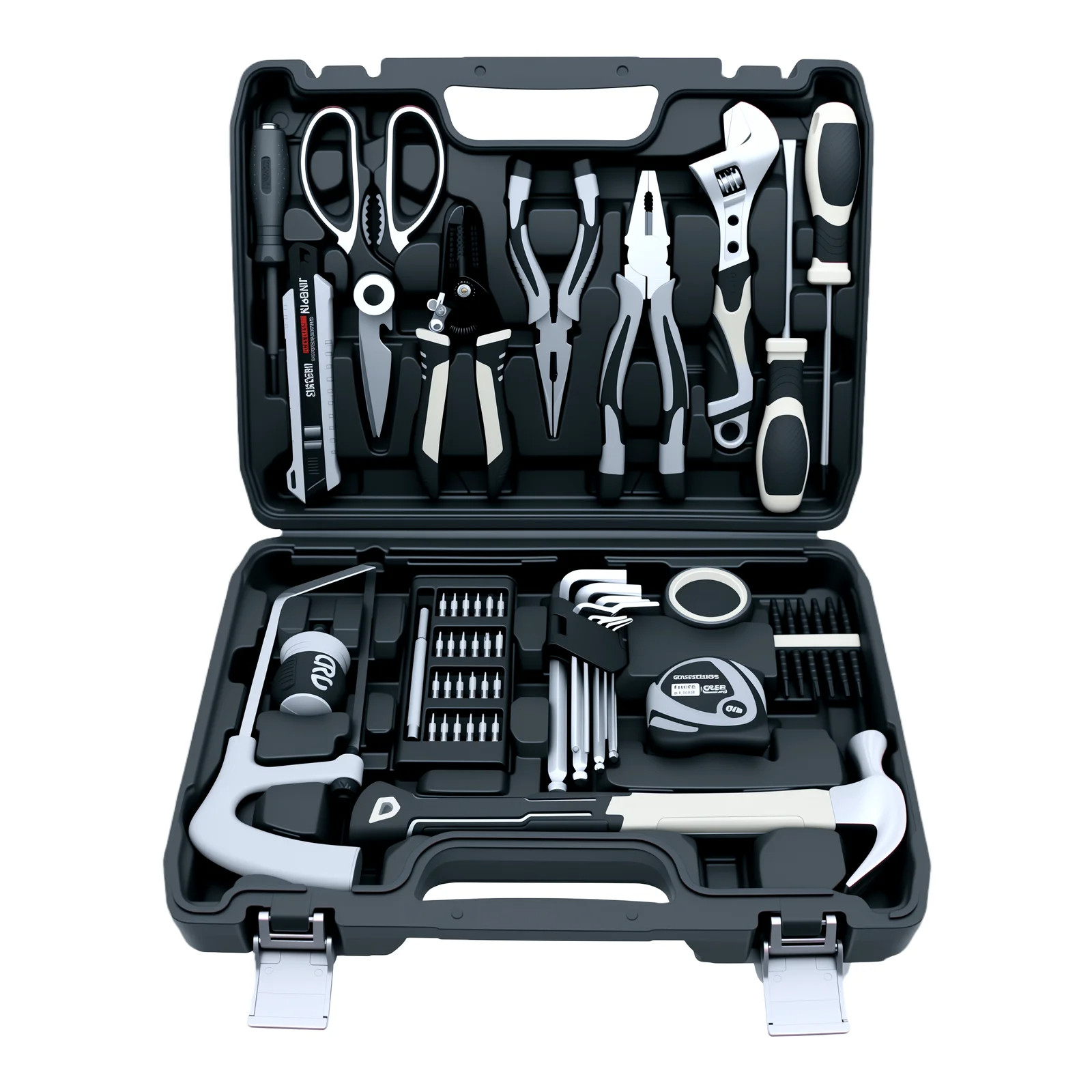 Household Tool Box Set, Multi-Functional, Suitable for Home, Car, and Daily Use, Includes Electrician's Hardware Tools, Screwdrivers, and Vise