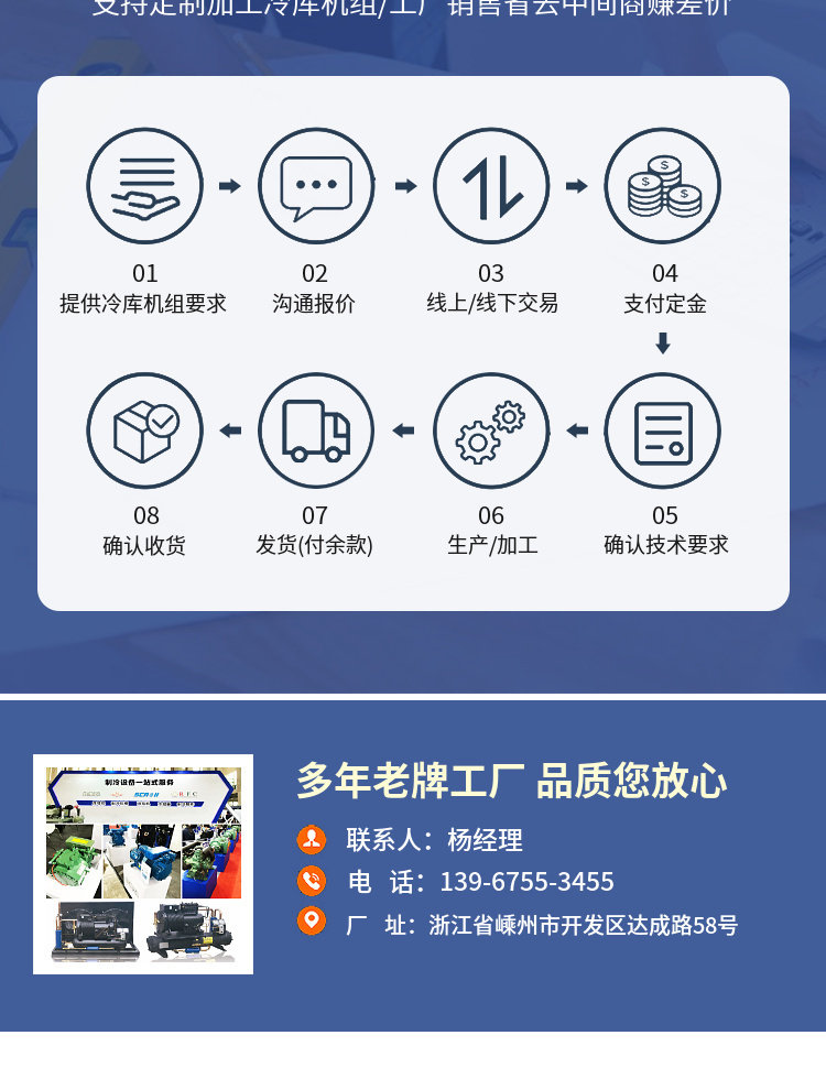 博莱特大明冷库制冷机组全套设备半封5P10P15P保鲜冷冻活塞压缩机(图20)