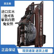 Yingjimei commercial rowing machine home gym wooden solid wood fitness equipment silent slimming folding rowing machine