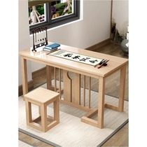 Chinese calligraphy table solid wood training class chess and Go calligraphy and painting table student home custom Chinese studies table
