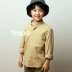 Áo thun bé trai Mipo dài tay xuân 2019 cotton mới cho bé mùa xuân và mùa thu chà nhám 7 màu bé kẻ sọc - Áo sơ mi váy đầm trẻ em 13 tuổi Áo sơ mi