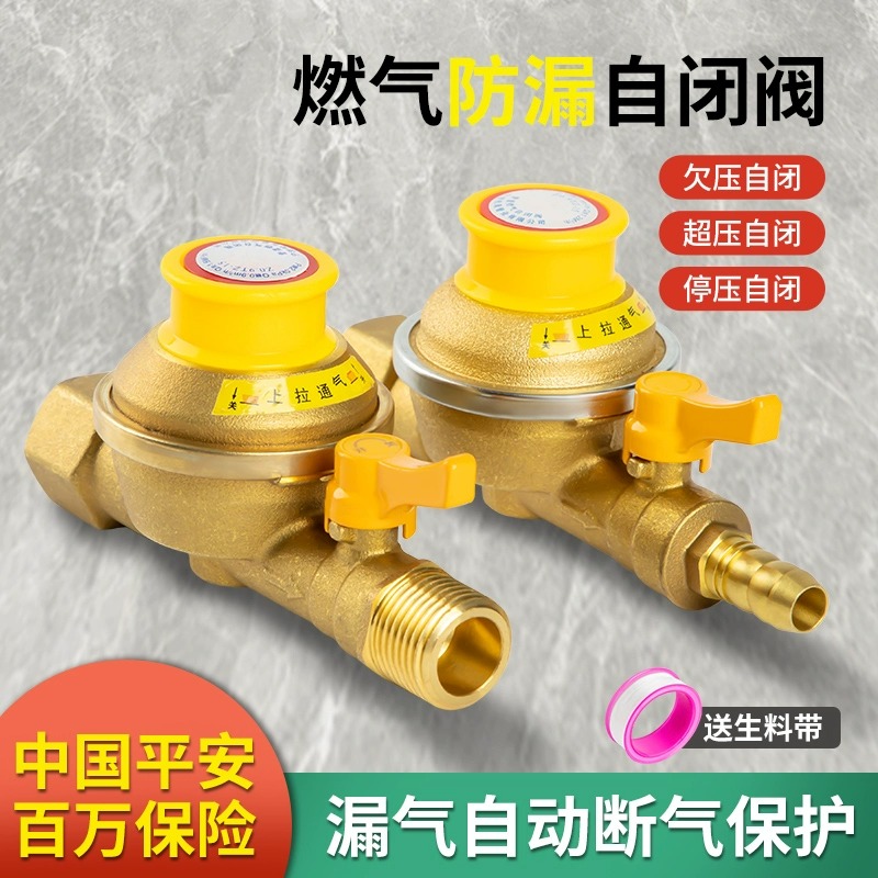 Home Gas Gas Gas Pipeline Self-closed Valve Air leakage Automatic break gas Protection leakage Anti-leakage Superpressure Safety Valve-Taobao