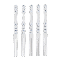 Disposable Fruit Fork Cake Refreshments Small Fork Fruit Fork Advanced Sensation Transparent Plastic Independent Loaded Fruit Signature Jam
