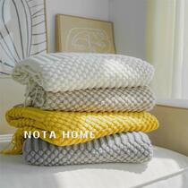 German simple solid color air conditioning blanket light luxury style cover blanket sofa blanket office nap blanket B&B decorative blanket