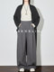 Faesslin Gray Wool Suit Pants, Relaxed and Casual Style, New Autumn and Winter Design Wide-Leg Pants for Women