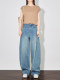 Faesslin[Leg-Lengthening]Tall Women's Blue Scimitar Jeans, Spring and Autumn Pants, Extra-Long Wide-Leg Pants