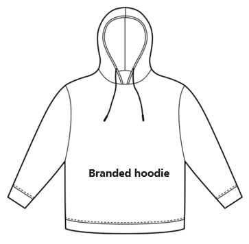 Branded hoodie