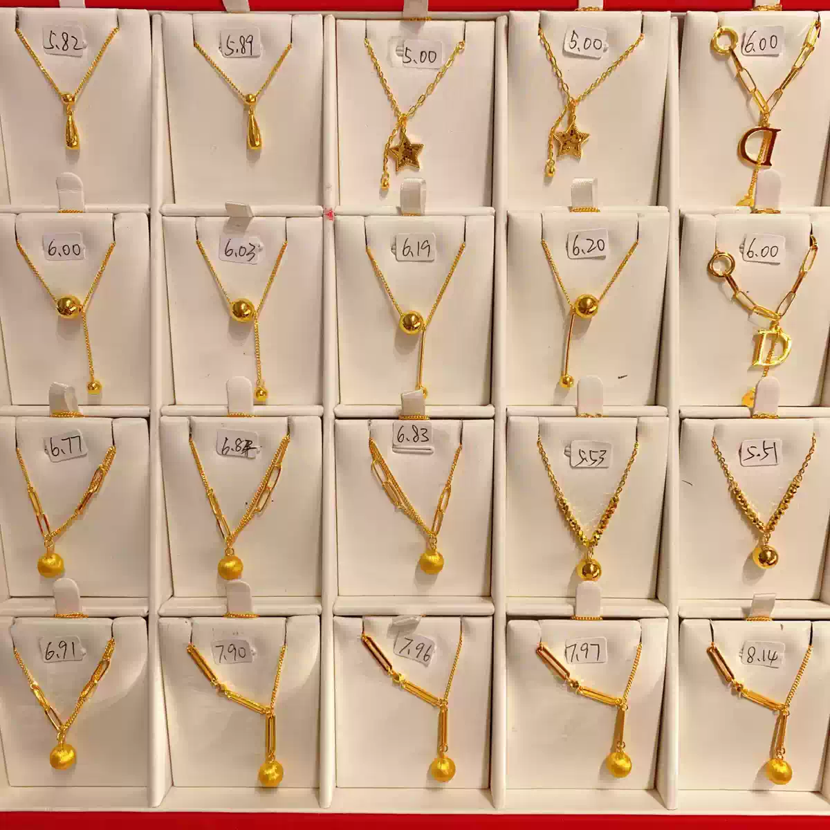 水貝黃金足金999 5G項鏈百搭按克賣帶證書送女友實時金價請聯繫