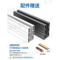 Stair handrail glass embedded U-shaped trough railing extremely simple balcony frameless glass guardrail exposed aluminum trough