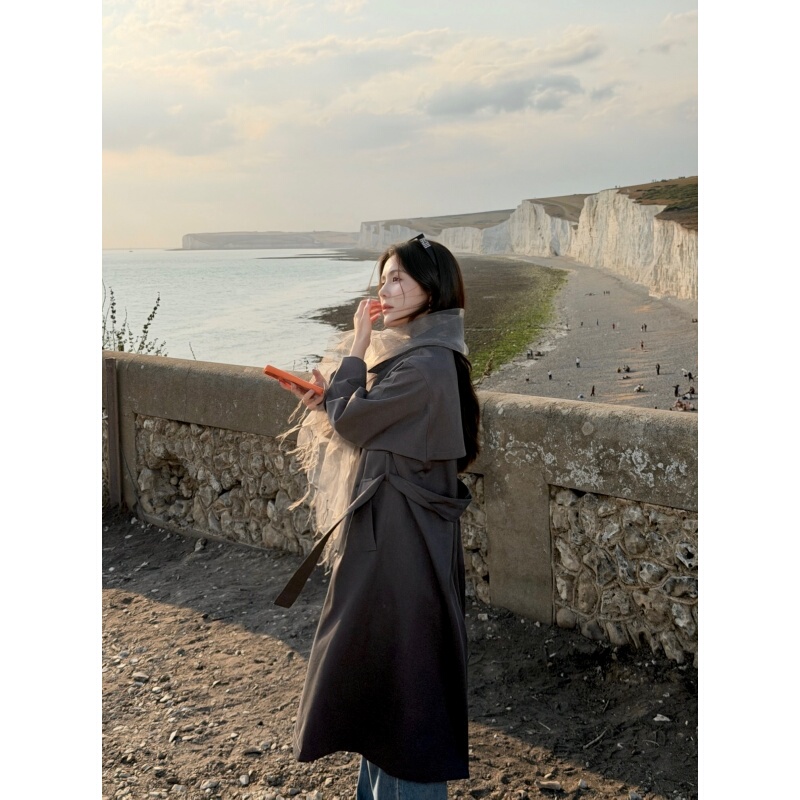 Ypp! South Korean Special Edition, Korean-Style High-End Loose-Fitting Casual Long Trench Coat Ypp! South Korean Special Edition, Korean-Style High-End Loose-Fitting Casual Long Trench Coat