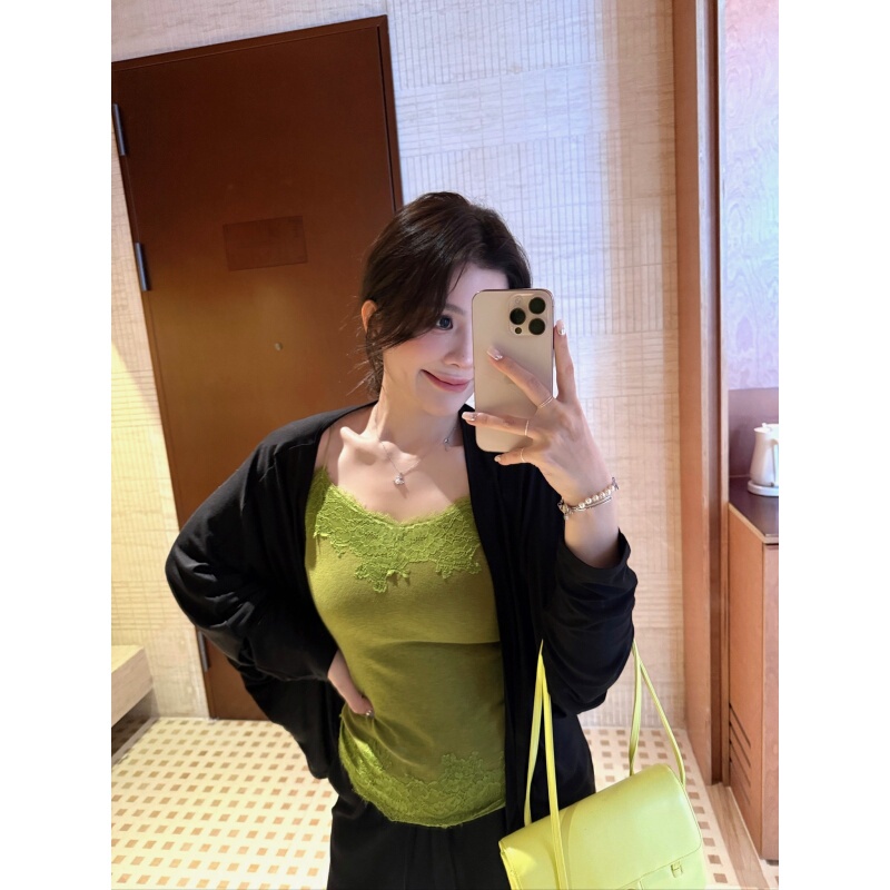 Ypp Yang Panpan Early Autumn Black Knit Cardigan for Women, Soft and Smooth Tencel, Loose Fit, Versatile, Slimming Cardigan Top Ypp Yang Panpan Early Autumn Black Knit Cardigan for Women, Soft and Smooth Tencel, Loose Fit, Versatile, Slimming Cardigan Top