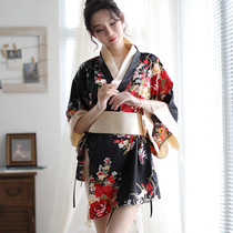 Interesting q device sexy underwear on the bed summer nightgown large size pure lust style Japanese bathrobe Japanese kimono cute bathrobe