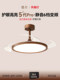 Del Medieval-Style Fan Lamp Restaurant Fan Chandelier 2026 New Model Bedroom Eye-Protection Silent Invisible Integrated Ceiling Fan Lamp