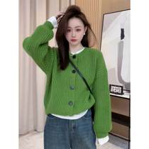 This years popular beautiful sweaters for women in autumn and winter 2024 new hot style loose and versatile foreign style knitted cardigan jacket