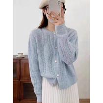 New style knitted cardigan sweater jacket for women gentle and sweet age-reducing beading soft and waxy little fragrance lazy long-sleeved top