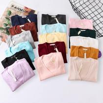 JK uniform sweater cardigan basic coat womens autumn and winter college style school supply dark gray sweater top