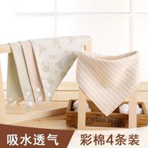 Male and female baby saliva napkin snap baby triangle towel pure cotton newborn bib childrens saliva pocket colorful cotton head {