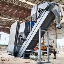 Container ash unloading conveyor in railway freight yard Cement powder unpacking and unloading conveyor Container ash unloading machine