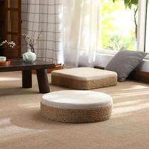 Hemp rope futon cushion thickened hand-woven meditation cushion bedroom bay window cushion tatami cushion