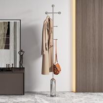 Internet celebrity stainless steel clothes hanger floor-standing bedroom clothes hanger home living room does not take up space coat rack light luxury bag rack