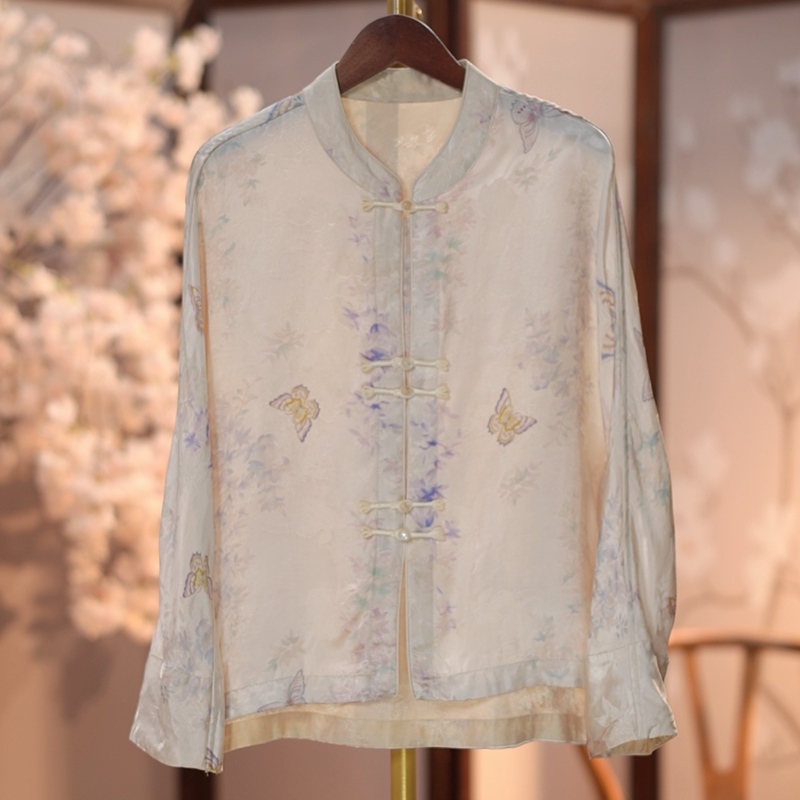 《Moon Fairy-Jacket》2026 New Chinese Style National Style Jacquard Women's Versatile Long-Sleeve Jacket