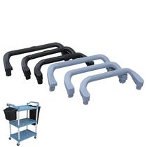 Three-layer plastic dining cart handrail accessories non-slip large and small push handles hotel restaurant cart handles aluminum alloy columns