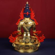 Ksitigarbha Buddha statue Tantric worship copper 7 inches high 21cm fully gilt 1 foot high 30 pure copper Tibetan home decorations