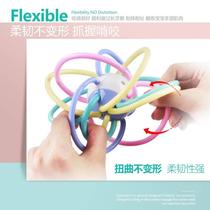 % Newborn baby hand rattle toy teether puzzle 0-3-6-12 months baby 1 year old hand grasping ball 8 can be watered