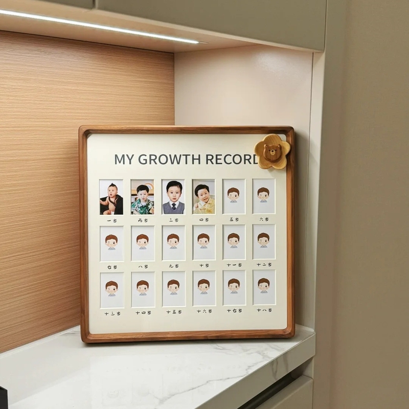 Children's Campus Growth Record, One-Year-Old Photo Frame to Commemorate the Baby, 1.0inch 2inch Kindergarten Admission Photos, Children's Id Photos
