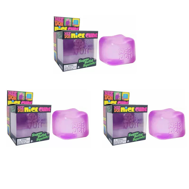 Игрушка slime Nee Doh (США) — антистресс, средняя 6×8×6 см, 72 г, варианты: синий/розовый/фиолетовый