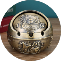 European style ashtray retro living room home coffee table creative internet celebrity ins office anti-fly ash smoke smell with large cover